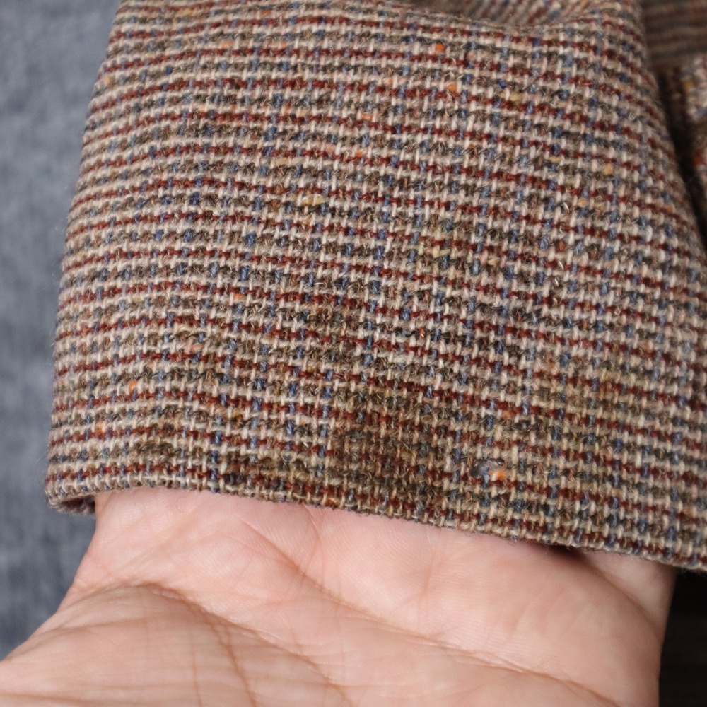 Vtg Pendleton 100%Virgin Wool Coat Jacket Womens Brown Tweed Hand Made USA Read - Picture 11 of 15